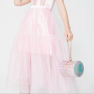 Sugar Thrillz Pink Twist Princess Tulle Skirt